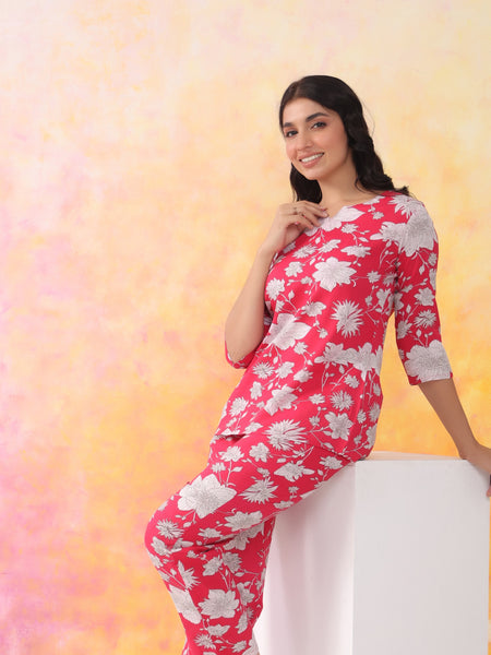Premium Rayon Printed Night Suit