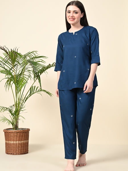 Premium Rayon Printed Night Suit