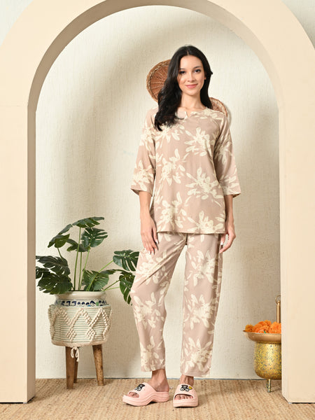 Premium Rayon Printed Night Suit