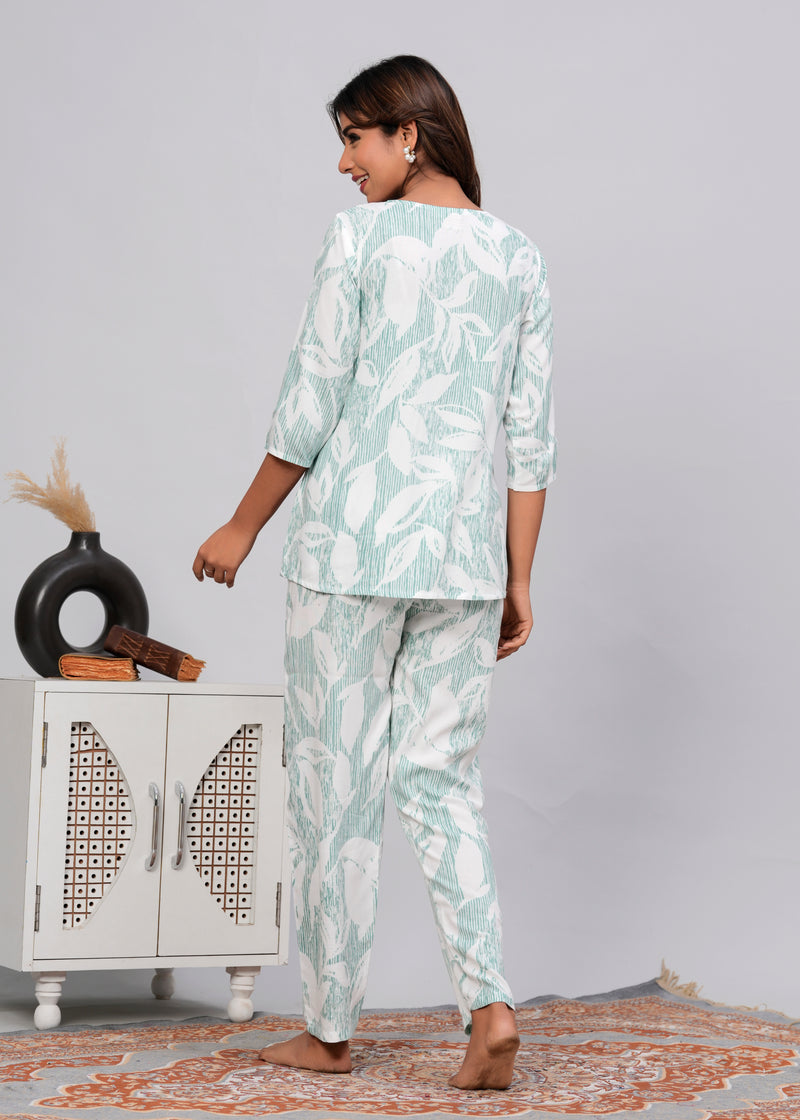 Premium Rayon Printed Night Suit