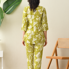 Ichaa Premium Rayon LoungeWear Set- Lime