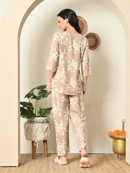 Premium Rayon Printed Night Suit