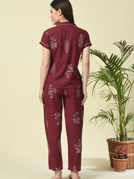 Premium Rayon Printed Night Suit