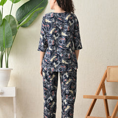 Ichaa Premium Rayon LoungeWear Set- Multicolor