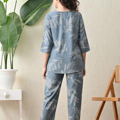 Ichaa Premium Rayon LoungeWear Set- Grey