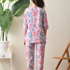 Ichaa Premium Rayon LoungeWear Set- Multicolor