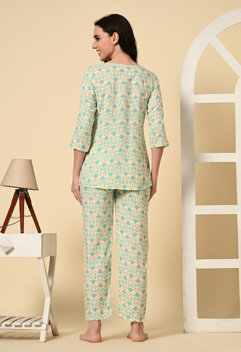 Premium Rayon Printed Night Suit