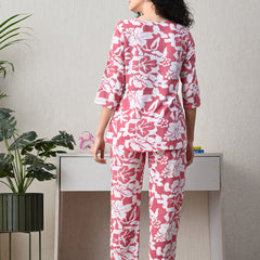 Ichaa Premium Rayon LoungeWear Set- Peach