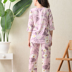 Ichaa Premium Rayon LoungeWear Set- Lavender