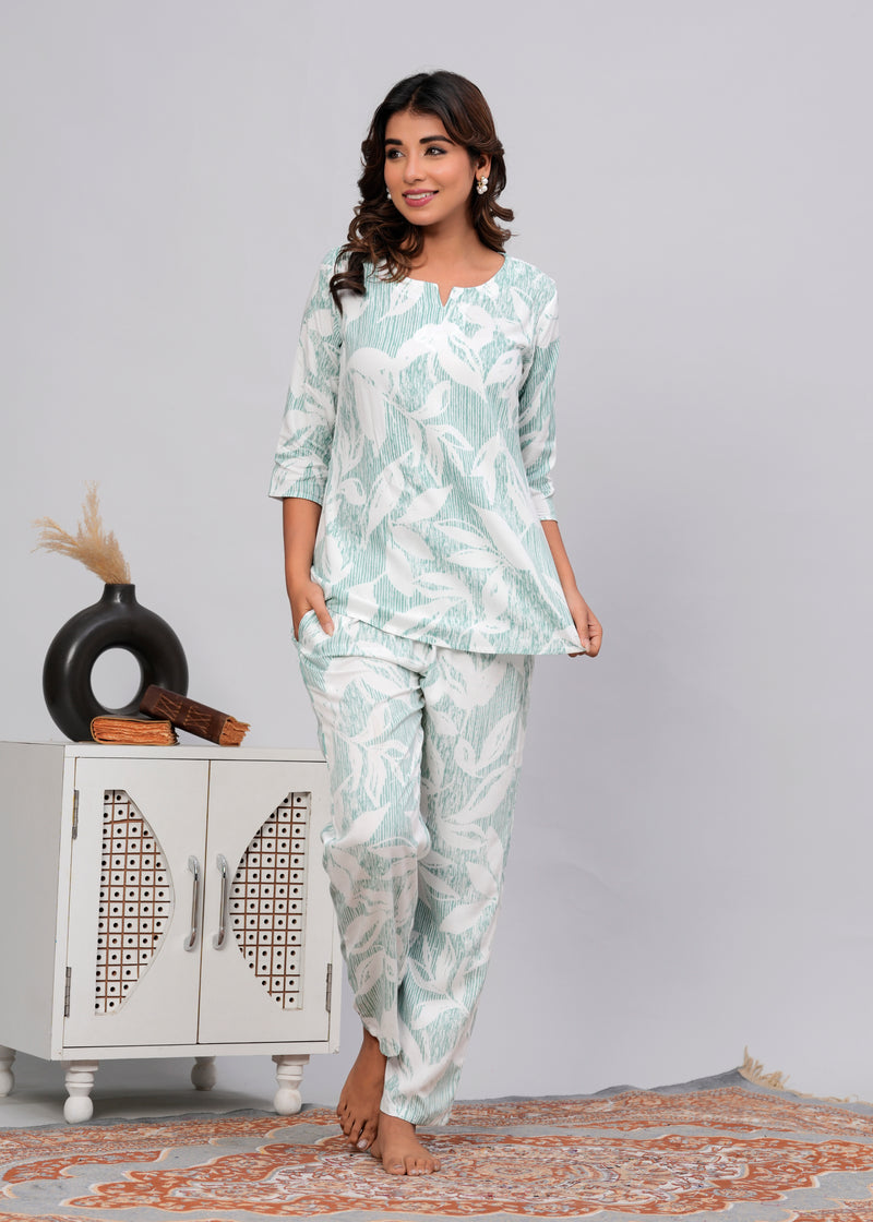Premium Rayon Printed Night Suit