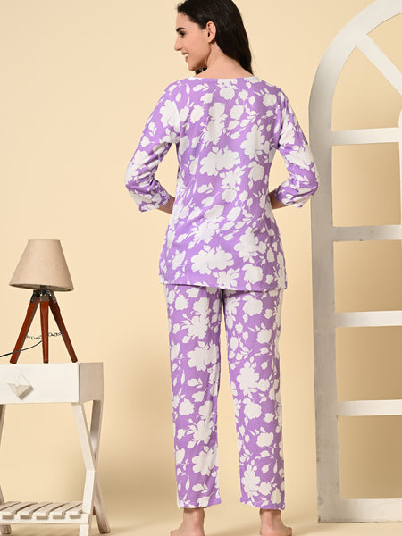 Premium Rayon Printed Night Suit
