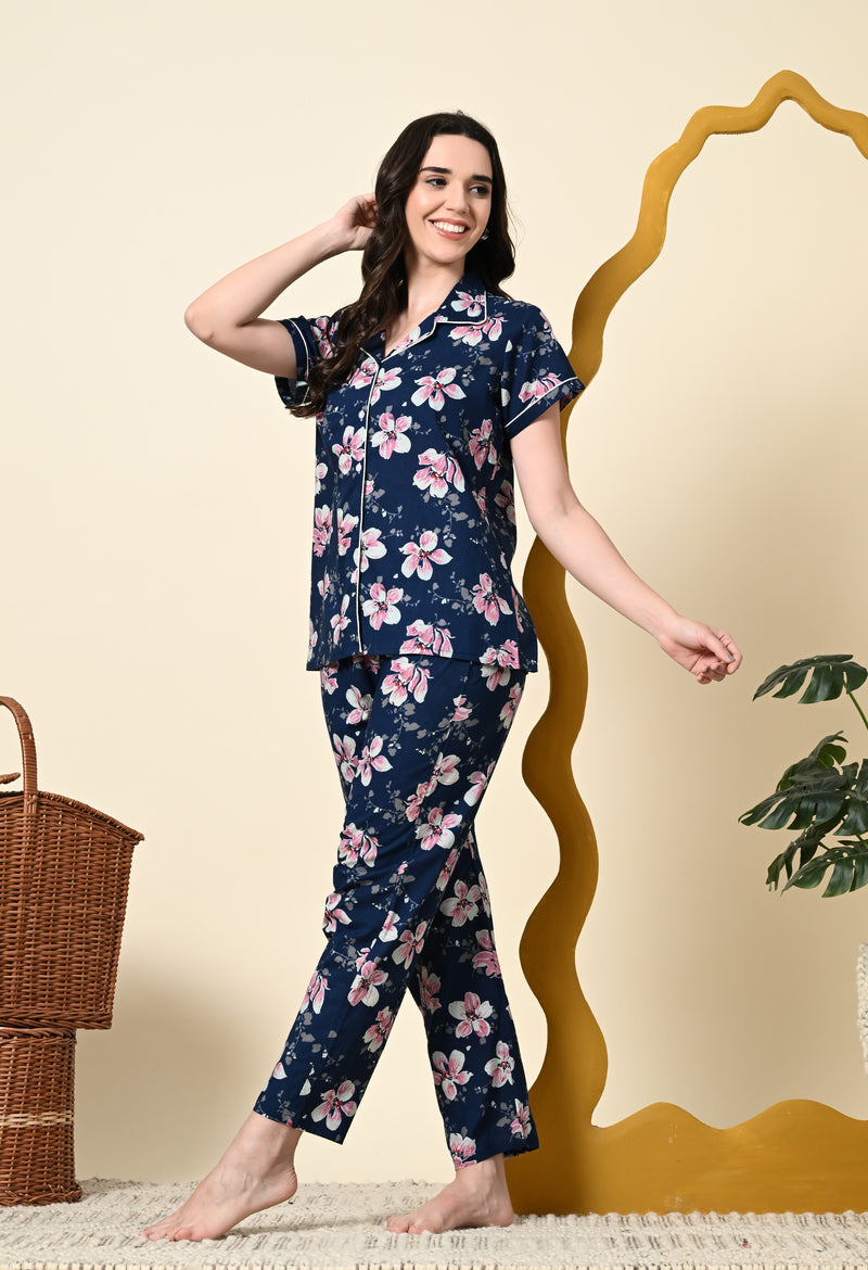 Premium Rayon Printed Night Suit