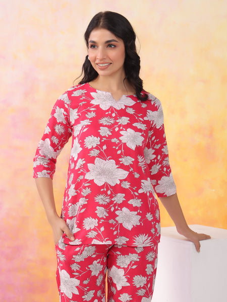 Premium Rayon Printed Night Suit