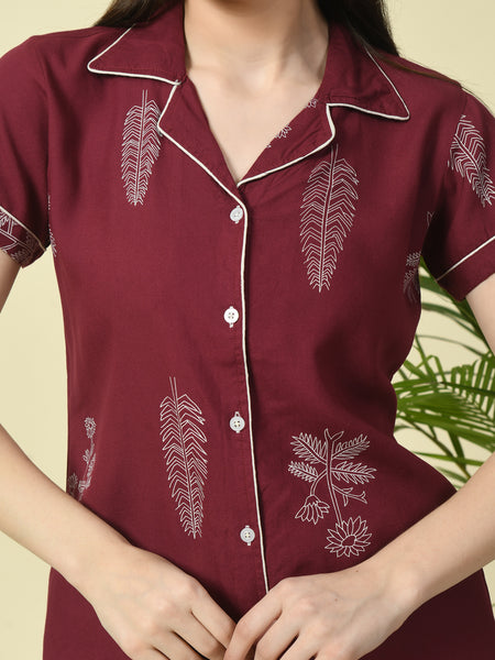 Premium Rayon Printed Night Suit