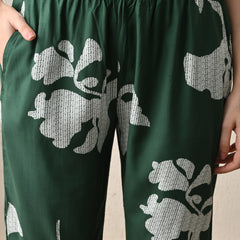 Ichaa Premium Rayon LoungeWear Set- Green