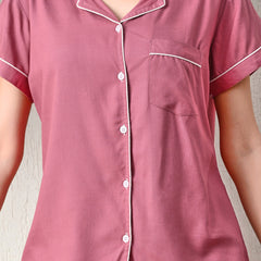 Ichaa Premium Rayon LoungeWear Set- Peach
