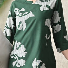 Ichaa Premium Rayon LoungeWear Set- Green