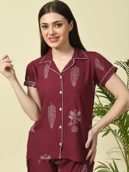 Premium Rayon Printed Night Suit