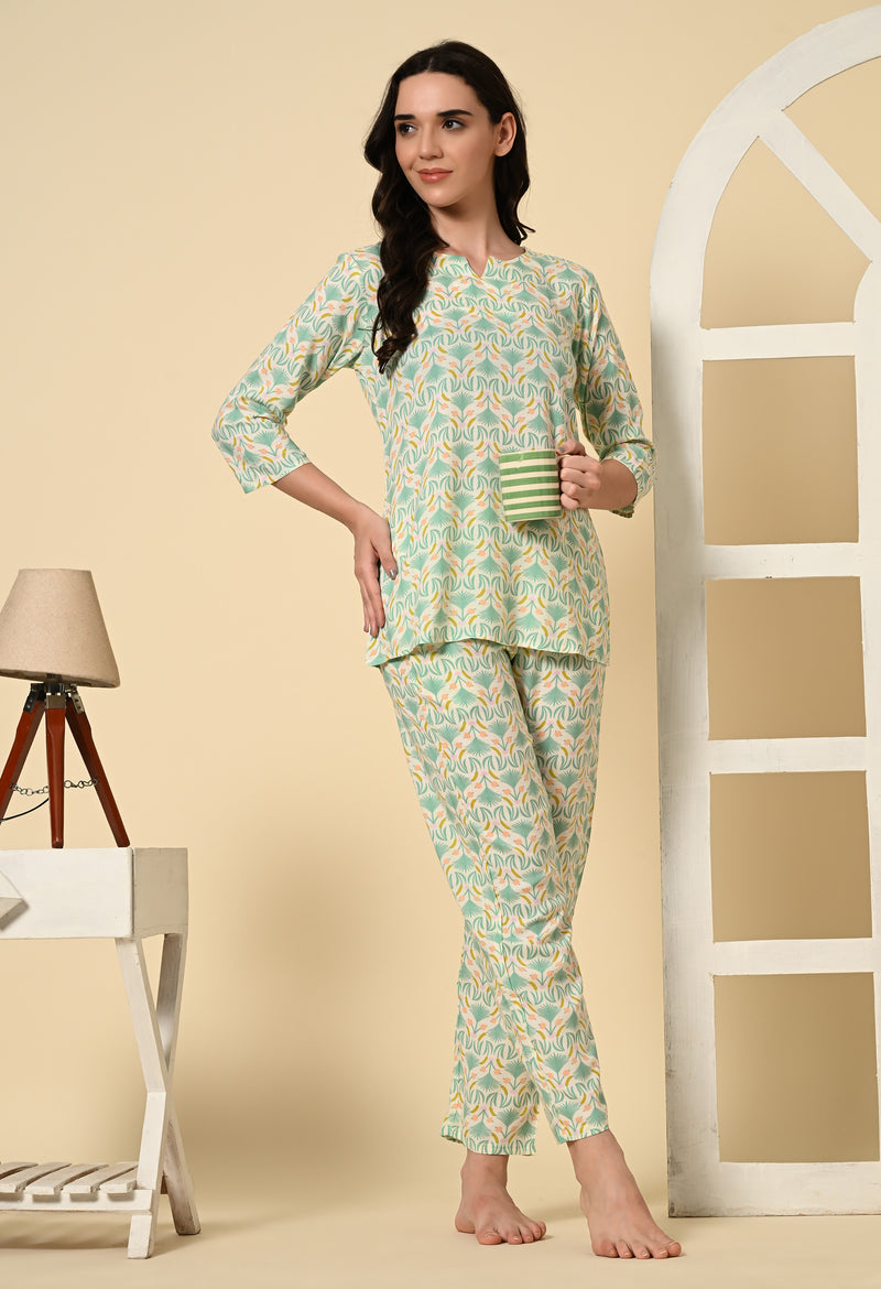 Premium Rayon Printed Night Suit