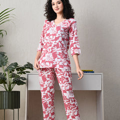 Ichaa Premium Rayon LoungeWear Set- Peach