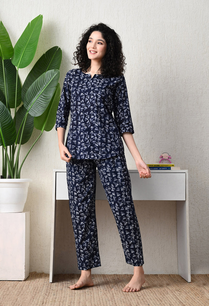 Premium Rayon Printed Night Suit
