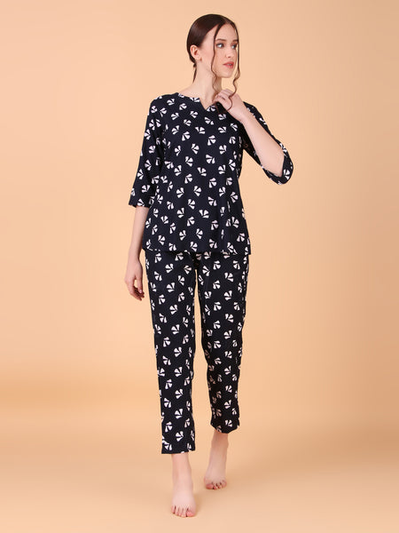 Premium Rayon Printed Night Suit
