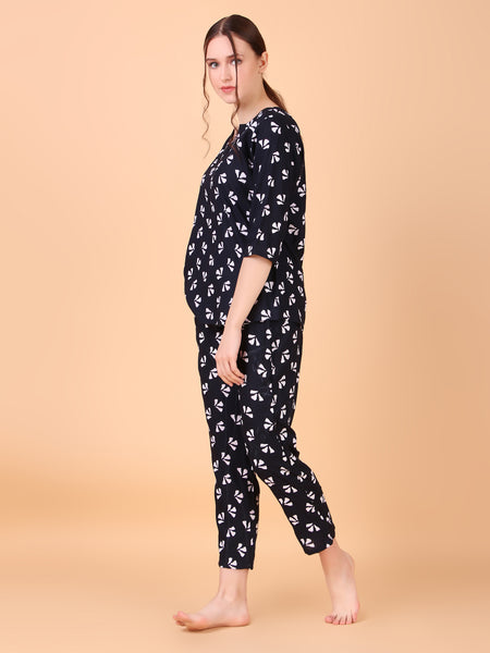 Premium Rayon Printed Night Suit