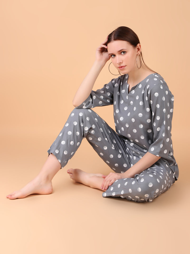 Premium Rayon Printed Night Suit