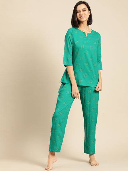 Premium Rayon Printed Night Suit