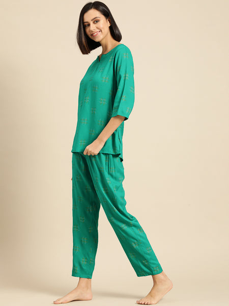 Premium Rayon Printed Night Suit