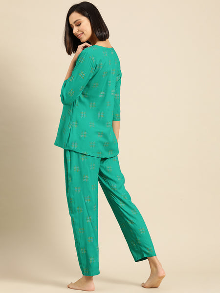 Premium Rayon Printed Night Suit