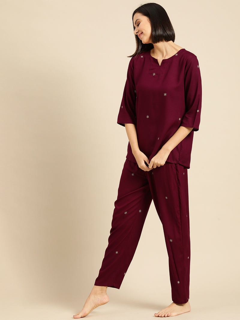 Premium Rayon Printed Night Suit