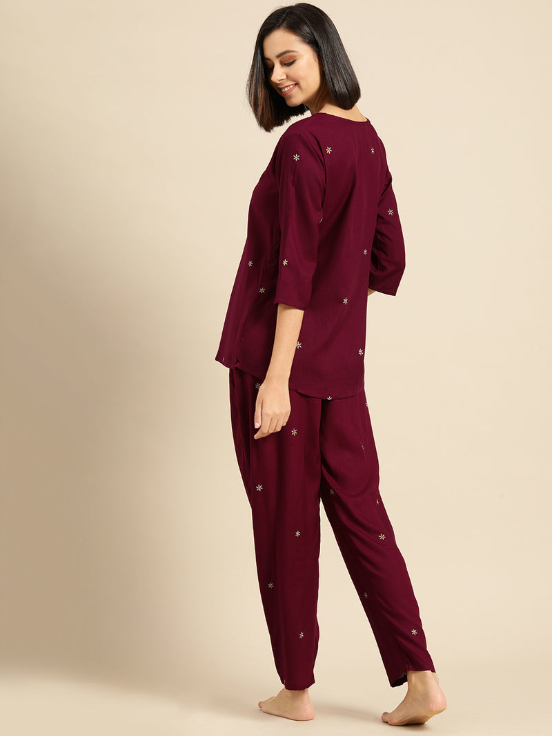 Premium Rayon Printed Night Suit