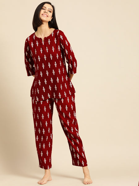 Premium Rayon Printed Night Suit