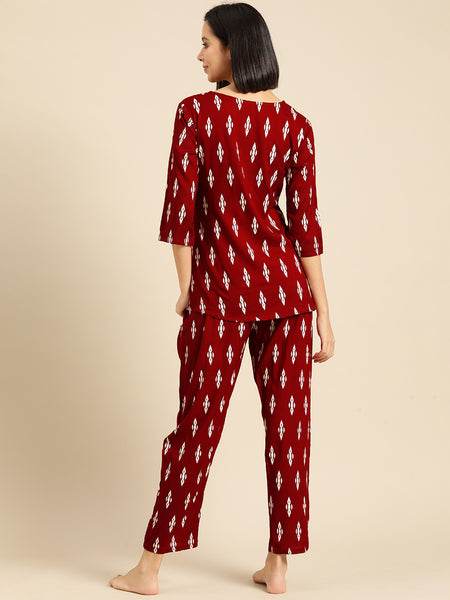 Premium Rayon Printed Night Suit
