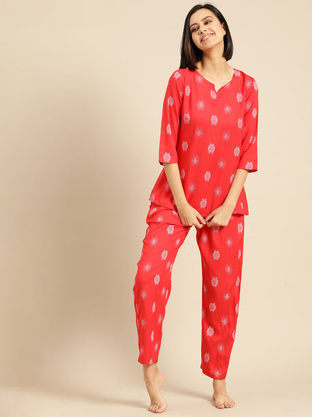 Premium Rayon Printed Night Suit