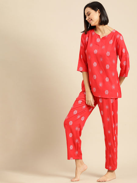 Premium Rayon Printed Night Suit