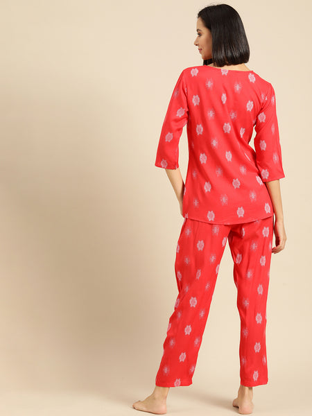 Premium Rayon Printed Night Suit